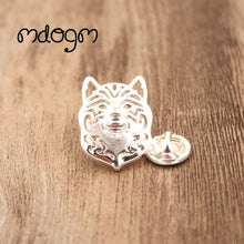Load image into Gallery viewer, Mdogm 2018 Cute Shiba Inu Dog Animal Brooches And Pins  Suit Metal Small Father Collar Badges Funny Gift For Male Men B118