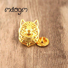 Load image into Gallery viewer, Mdogm 2018 Cute Shiba Inu Dog Animal Brooches And Pins  Suit Metal Small Father Collar Badges Funny Gift For Male Men B118