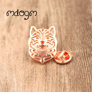 Mdogm 2018 Cute Shiba Inu Dog Animal Brooches And Pins  Suit Metal Small Father Collar Badges Funny Gift For Male Men B118