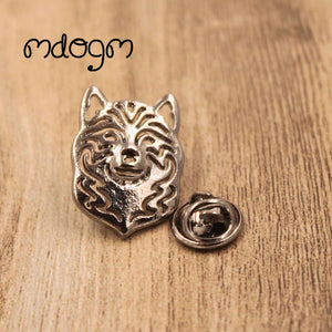 Mdogm 2018 Cute Shiba Inu Dog Animal Brooches And Pins  Suit Metal Small Father Collar Badges Funny Gift For Male Men B118
