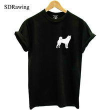 Load image into Gallery viewer, Funny Shiba Inu japanese ken print cotton t shirts for women dog lovers girlfriend Graphic Tees summer casual Female Tops
