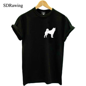 Funny Shiba Inu japanese ken print cotton t shirts for women dog lovers girlfriend Graphic Tees summer casual Female Tops