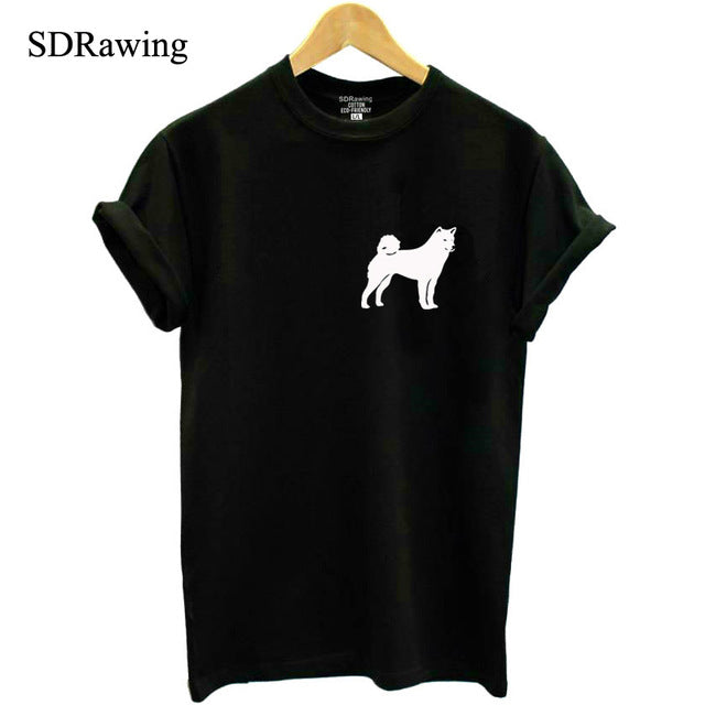 Funny Shiba Inu japanese ken print cotton t shirts for women dog lovers girlfriend Graphic Tees summer casual Female Tops