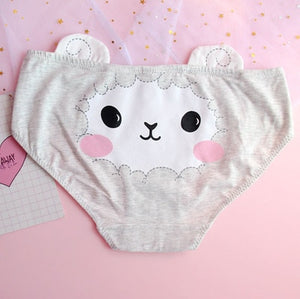 Super Ctue Shiba Doge  Cat  Chick Sheep Hamster Face Kawaii Girls Cotton Panties Briefs Women's Underwear Daily Wear