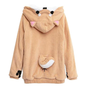 Women Girls Hoodies Japan Kawaii Shiba Inu Doge Husky Pullover Hooded Neko Atsume Cat Meow Hoodie Coat Christmas Drop Shipping