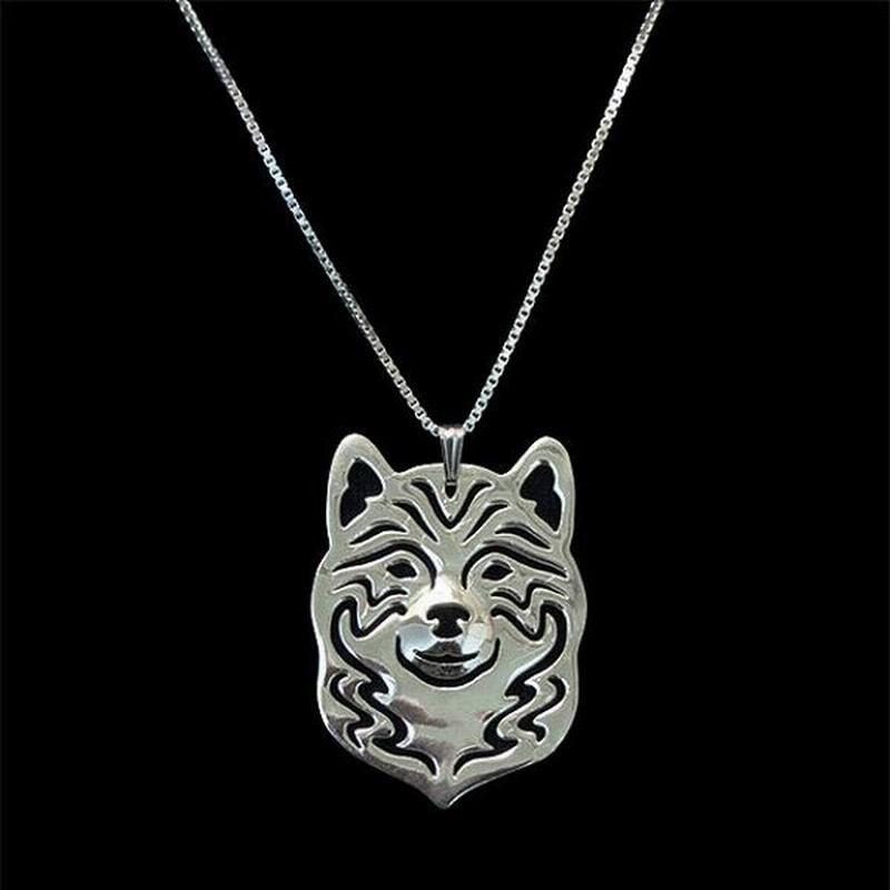 2019 Hot Sale Lovers' Alloy Dog Pendant And Necklaces Silver Plated Shiba Inu Necklaces Drop Shipping
