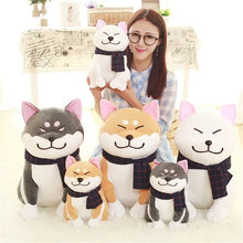 Load image into Gallery viewer, Wear Scarf Shiba Inu Dog Plush Toy Soft Stuffed Dog Toy Good Gifts for Girlfriend 45CM