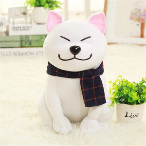 Wear Scarf Shiba Inu Dog Plush Toy Soft Stuffed Dog Toy Good Gifts for Girlfriend 45CM