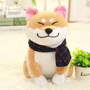 Wear Scarf Shiba Inu Dog Plush Toy Soft Stuffed Dog Toy Good Gifts for Girlfriend 45CM
